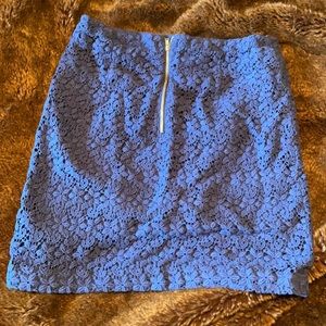 Chic navy lace mid-length pencil skirt